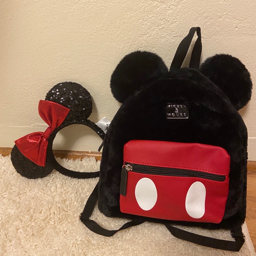 Disney Micky Mouse Mini BackPack with Authentic Mini Mouse Ears